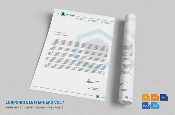 9 Corporate Letterhead 1 with MS Word