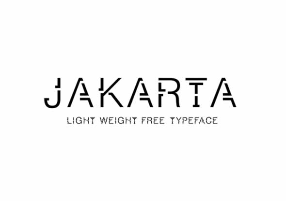 1 Jakarta free light weight font
