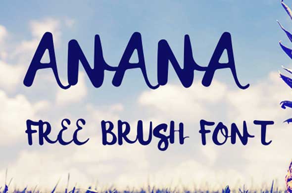 10 Anana Brush Font