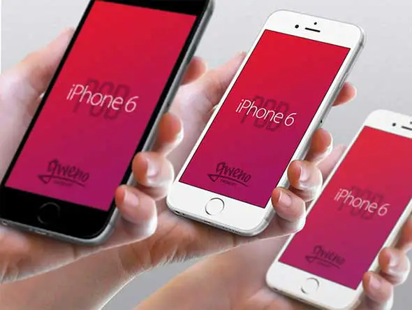 iPhone 6 Hands on Mockup PSD