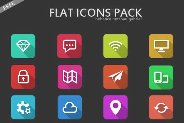  Flat Icons PSD
