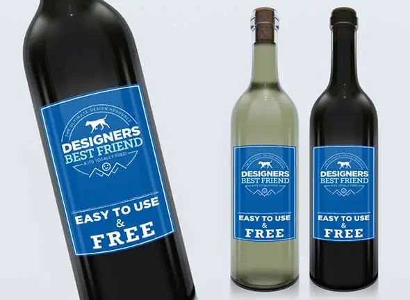 8 Wine Label Mockup with Editable layers