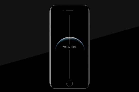iPhone 7 Black – Free PSD Mockup