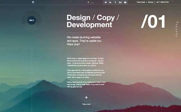 gradient website design
