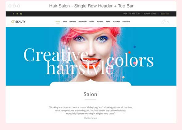 beauty hair salon theme for hair salon barber shop and beauty salon