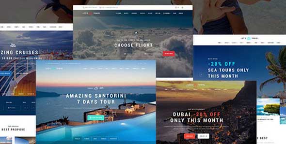  lets travel complete travel booking theme by themeton