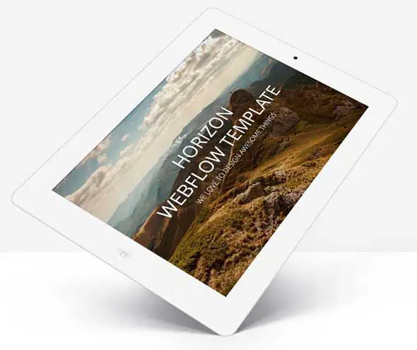 16 horizon one page and multipage webflow template
