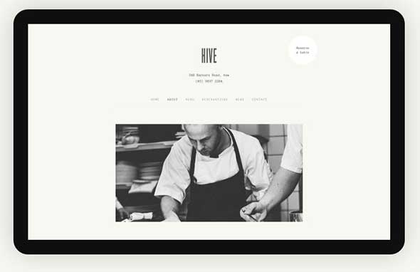 18 hive restaurant cafe webflow template preview