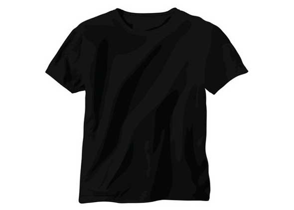 Tshirt Vector: Black Shirt