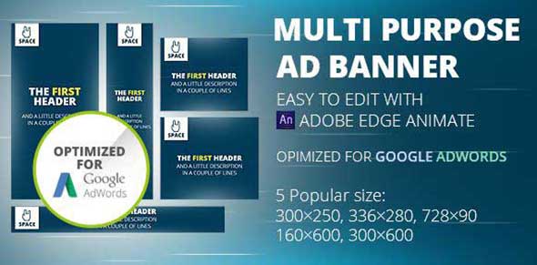  html5 animated banner templates _ space banner by html5 banner