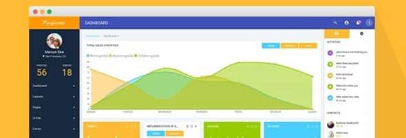 pacificonis material design bootstrap admin template