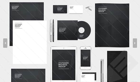 free stationery branding mockup