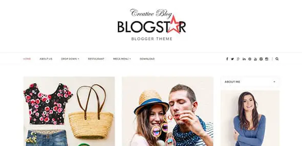 blogstar responsive blogger template