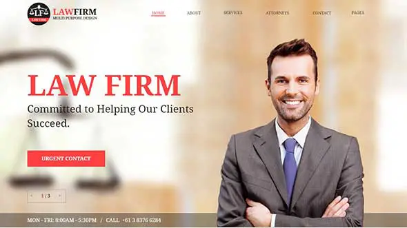 lawfirm multipurpose muse theme preview