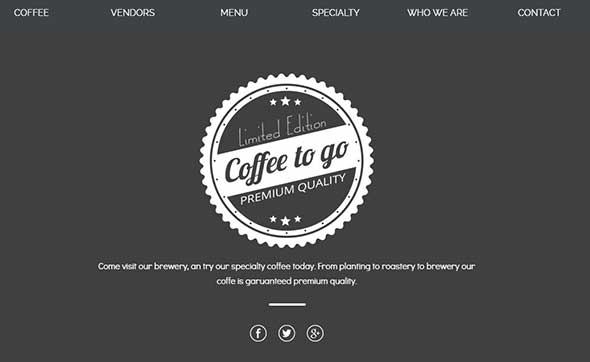 coffe to go landing page preview themeforest