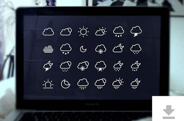 20 Free Weather Icon Sets with Minimal Designs