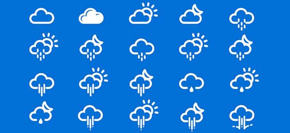 Slim Weather Icons Pack