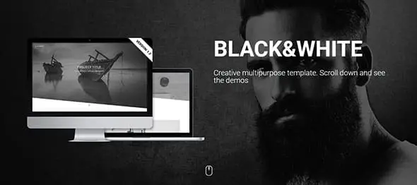 Black White Creative WordPress Themes 