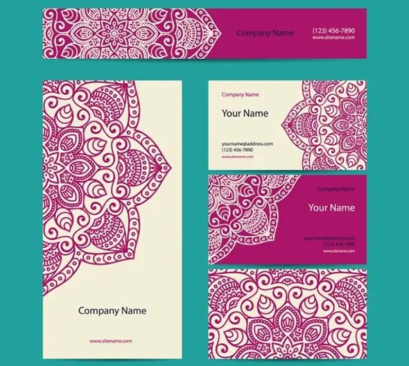 Boho-style-business-cards-collection-Vector-_-Free-Download