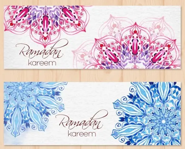 Ramadan-kareem-watercolor-banners-with-mandala-Vector-_-Free-Download