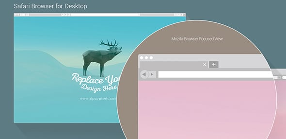 20 Free Web Browser Mockups (PSD & AI)