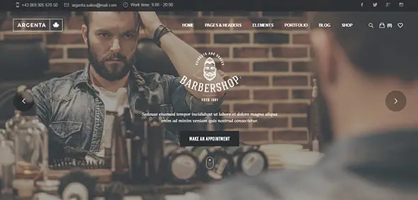 Argenta Retro Style Website Designs