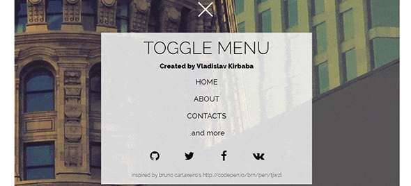 Toggle Menu That Slides From The Top ~ CodeMyUI