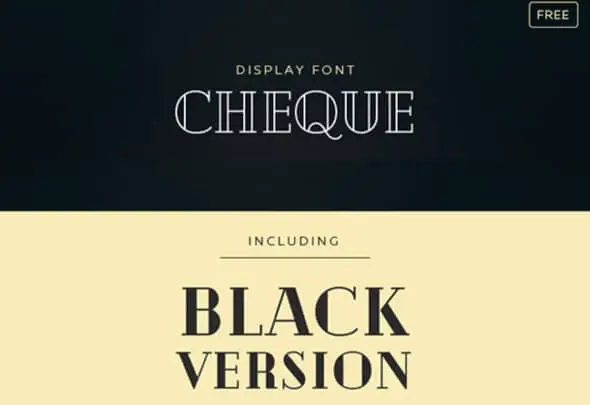 Cheque_-A-free-font-with-vintage-look---Freebiesbug