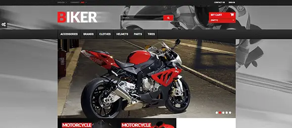 Motorcycle Sport Responsive PrestaShop Theme Transparent Photo Overlays