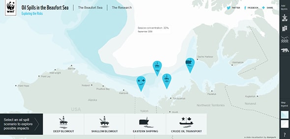 Oil Spills Beaufort Sea Vector Art