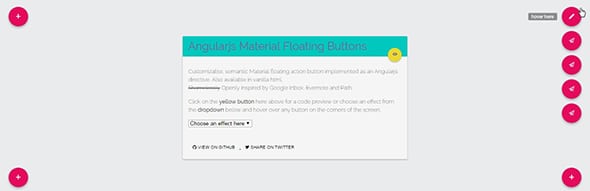 Angularjs Material floating button directive Floating Action Buttons