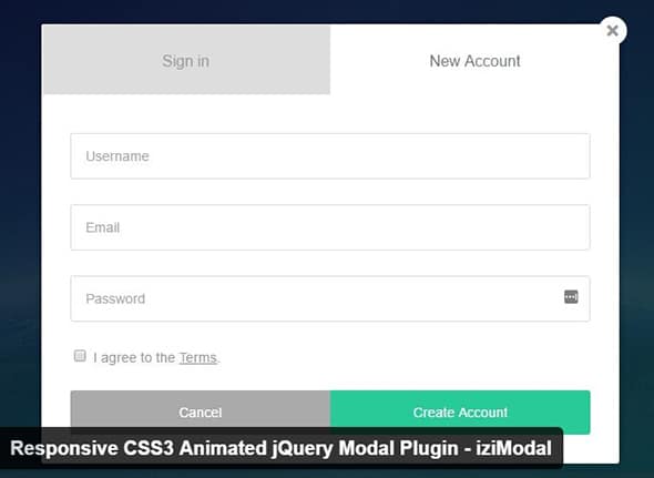 Responsive CSS3 Animated jQuery Modal Plugin