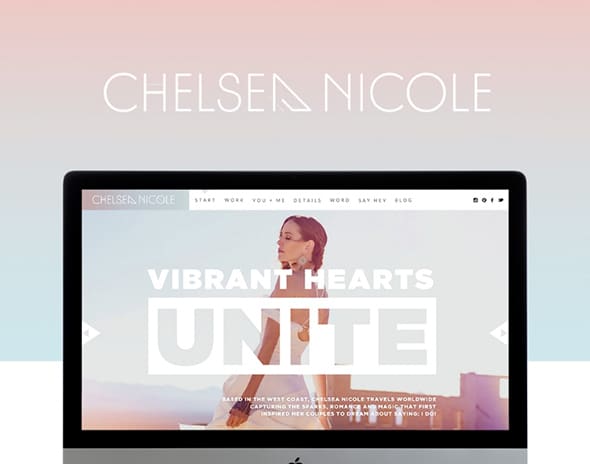 CHELSEA NICOLE Pastel gradient Websites