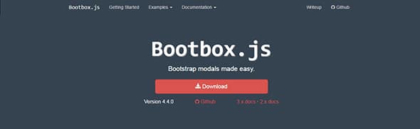 Bootbox.js JavaScript notification plugins 