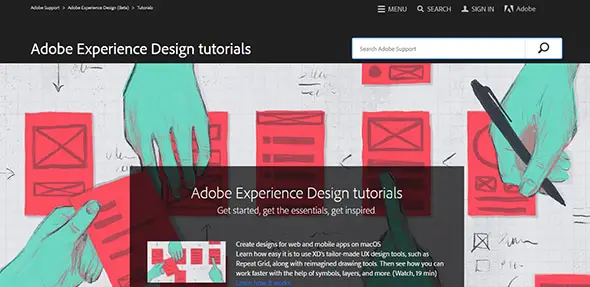 Adobe Experience Design tutorials Adobe XD tutorials