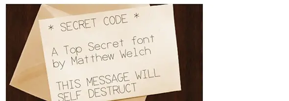Secret Code Fixed Width Font
