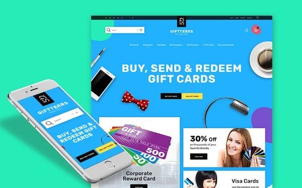 Giftterrs - Gift Cards for Any Purpose PrestaShop Theme