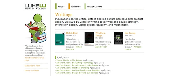LukeW- Writings on Digital Product Strategy & Design
