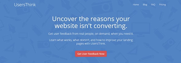 Usersthink - User Feedback On Demand For Your Landing Pages