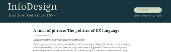 InfoDesign UX blogs