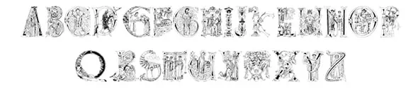MedievalAlphabet by House of Lime Medieval font