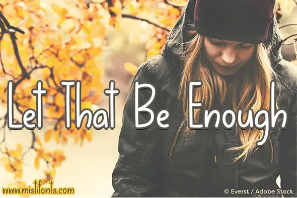 Let That Be Enough - Tall Typeface