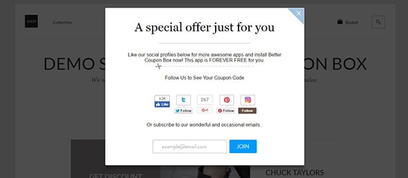 Better Coupon Box - Free Email Popups Shopify App