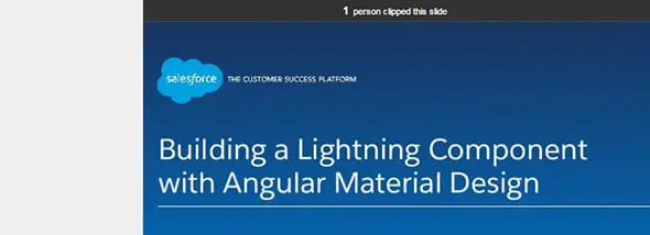 Building a Lightning App with Angular Material Design - SlideShare