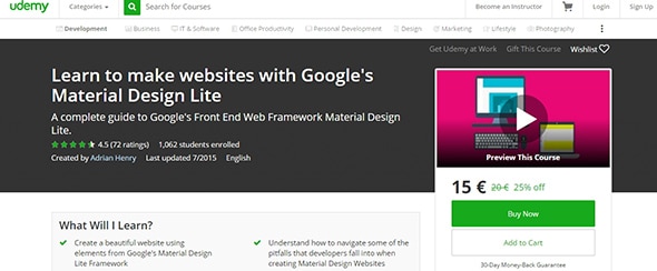 Learn to make websites with Google's Material Design Lite | Udemy