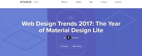 Web Design Trends 2017: The Year of Material Design Lite - UXPin