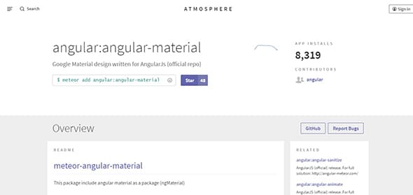 Angular: Angular-Material Package | Atmosphere