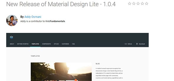 New Release of Material Design Lite - 1.0.4 | Web | Google Developers
