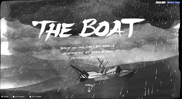 boat parallax scroll website