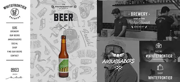 Handcrafted beer Grid website